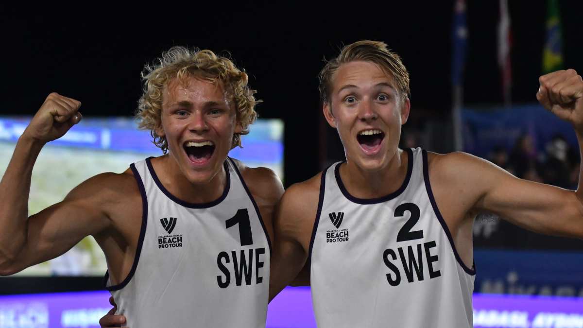 Åhman/Hellvig ensimmäistä kertaa mitaleille ja heti voittoon asti  maailmankiertueella